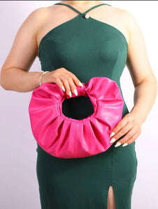 Pink Ruched Bag