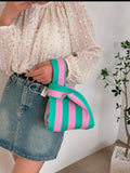 Stripe Satchel Bag