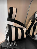Stripe Satchel Bag