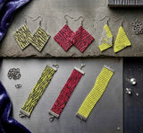 Neon Mesh Bracelet + Earring Set