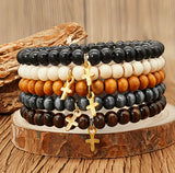 Wood Cross Bracelet