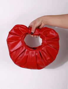 Red Ruched Bag