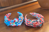 Blue or Red Knot Floral Headband