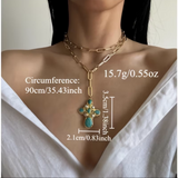 Turquoise Cross Necklace
