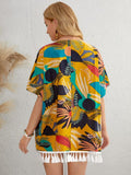 Tropical Fringe Cover Up
