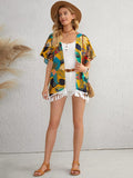 Tropical Fringe Cover Up