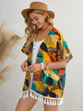 Tropical Fringe Cover Up