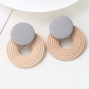 Circ Wood Earrings