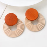 Circ Wood Earrings