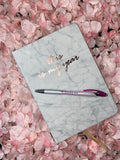 Notebook With Rosegold Design & Pen