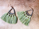 Light Green Tassle Jewelry Set